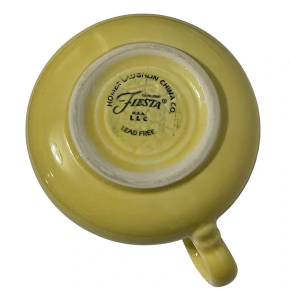 Vintage Fiestaware Yellow Ring Handled Creamer Fiesta Homer Laughlin HLC 1997 - Picture 6 of 6
